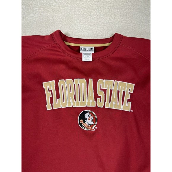 Section 101 By Majestic FSU Florida State University Shirt Men's Size XL Maroon - Picture 2 of 7